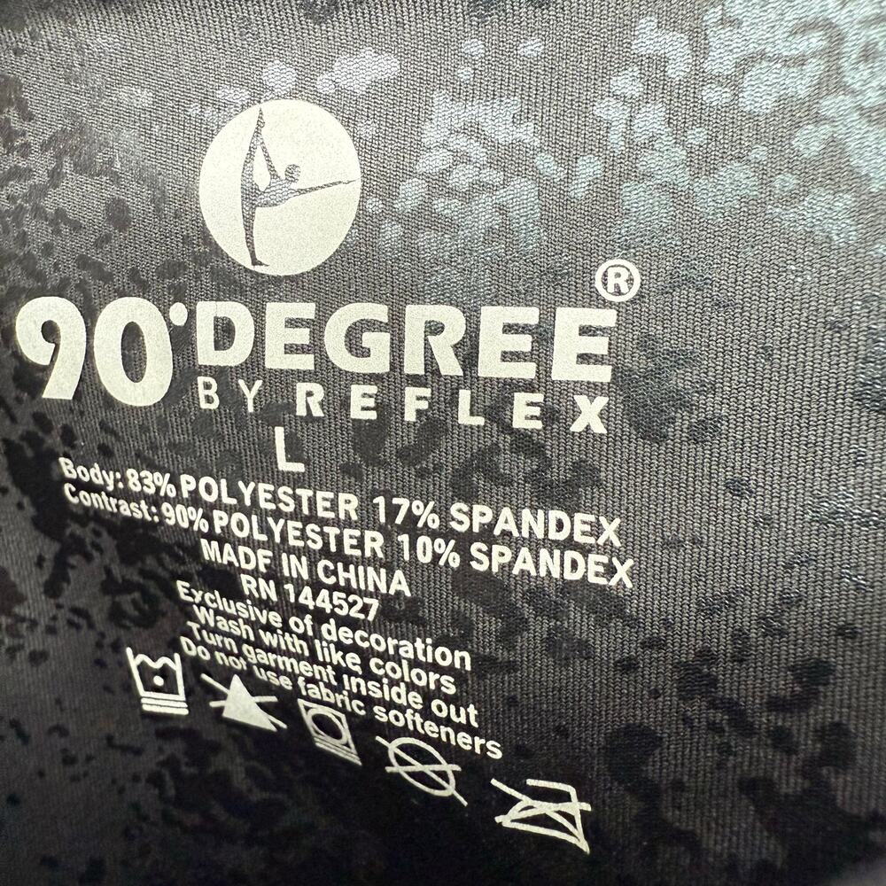 90 Degree by Reflex Size Large Ankle Length Leggings Black Athletic Athleisure - Picture 4 of 4